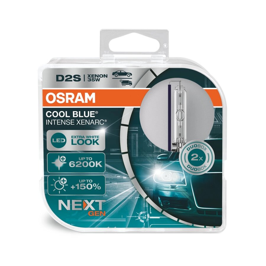 Комплект ксенонових ламп Osram D2S 35W P32d-2 Cool Blue Intense Next Gen (66240CBN-HCB) від компанії інтернет-магазин "БИТПРОМТОРГ" - фото 1