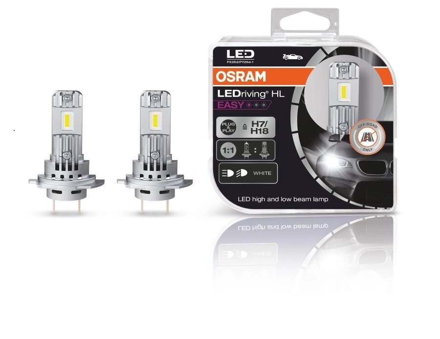 Комплект світлодіодних ламп Osram 64210DWESY-HCB H7/H18 16W 12V 6500K LEDriving HL EASY від компанії інтернет-магазин "БИТПРОМТОРГ" - фото 1