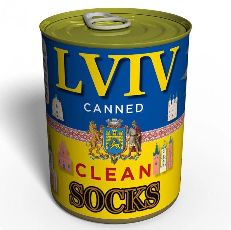 Консервувань подарунок Memorableua Canned Clean Socks From Lviv від компанії інтернет-магазин "БИТПРОМТОРГ" - фото 1