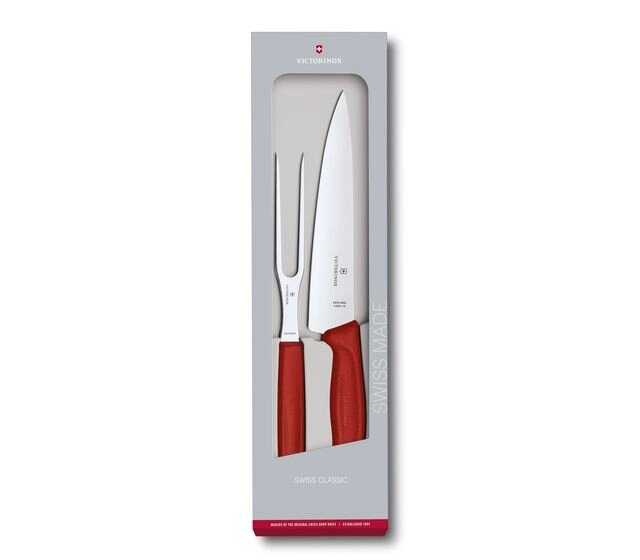 Кухонний набір ножів Victorinox SwissClassic Carving Set Червоний (6.7131.2G) від компанії інтернет-магазин "БИТПРОМТОРГ" - фото 1