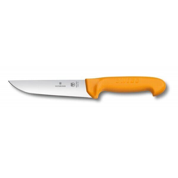 Кухонний ніж м'ясника Victorinox Swibo Butcher Wide 14 см Жовтий (5.8421.14) від компанії інтернет-магазин "БИТПРОМТОРГ" - фото 1