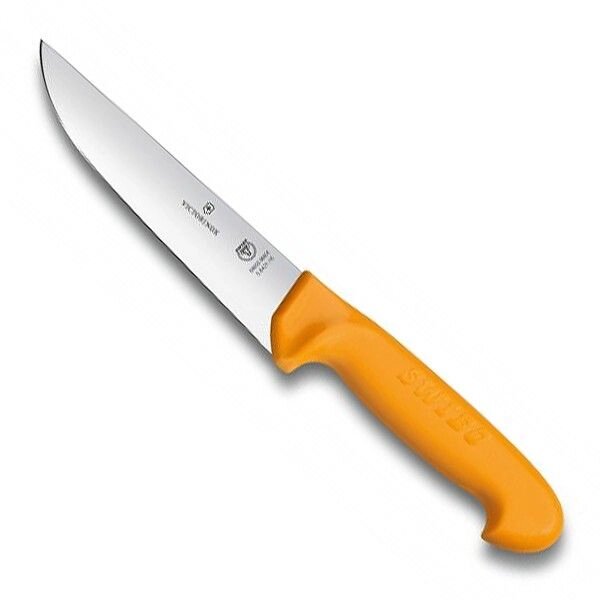 Кухонний ніж м'ясника Victorinox Swibo Butcher Wide 16 см Жовтий (5.8421.16) від компанії інтернет-магазин "БИТПРОМТОРГ" - фото 1