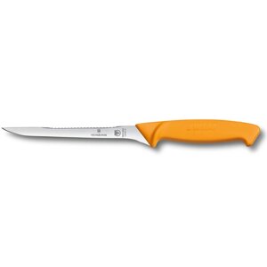 Кухонний ніж для філетування риби Victorinox Swibo Fish Filleting 16 см Жовтий (5.8448.16)