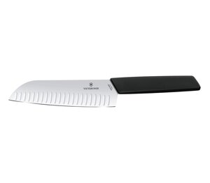 Кухонний ніж Victorinox Swiss Modern Santoku 17 см Чорний (6.9053.17KB)