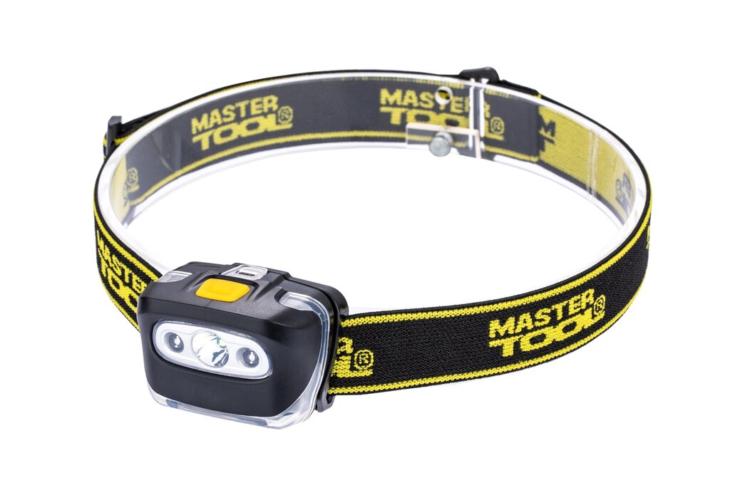 Ліхтар налобний MASTERTOOL 4 режими 55х35х40 мм CREE XT-E WHITE LED+2xRED LED 3xAAA ABS 94-0813 від компанії інтернет-магазин "БИТПРОМТОРГ" - фото 1