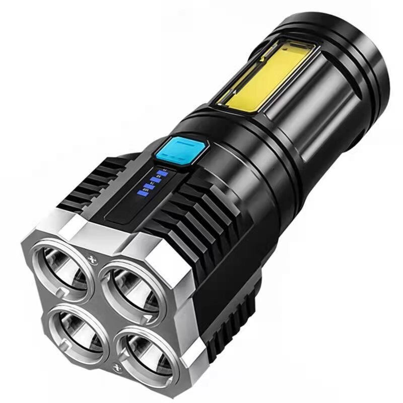 Ліхтар ручний Police X509/L-S03-4LED 3030+COB з/в USB-micro Чорний ABS пластик (X509) від компанії інтернет-магазин "БИТПРОМТОРГ" - фото 1