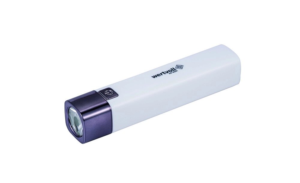 Ліхтар Wertvoll GM 3 режими LED Li-ion 1200 mAh/t 7000 K/80 lum powerbank ABS 122х25 мм WHITE (RX-8001) від компанії інтернет-магазин "БИТПРОМТОРГ" - фото 1