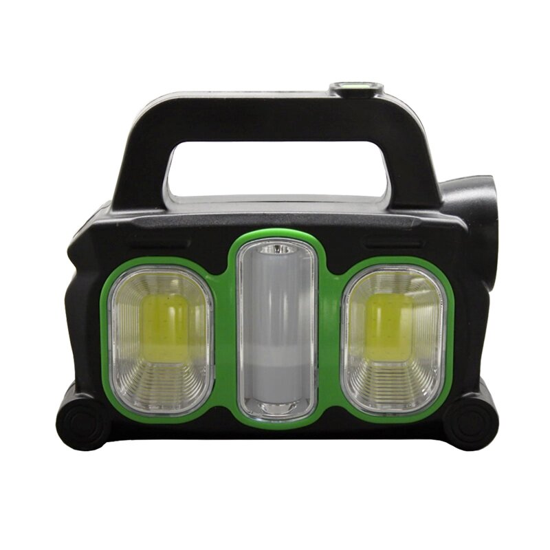 Ліхтарик з акумулятором і сонячною батареєю Зелений від компанії інтернет-магазин "БИТПРОМТОРГ" - фото 1