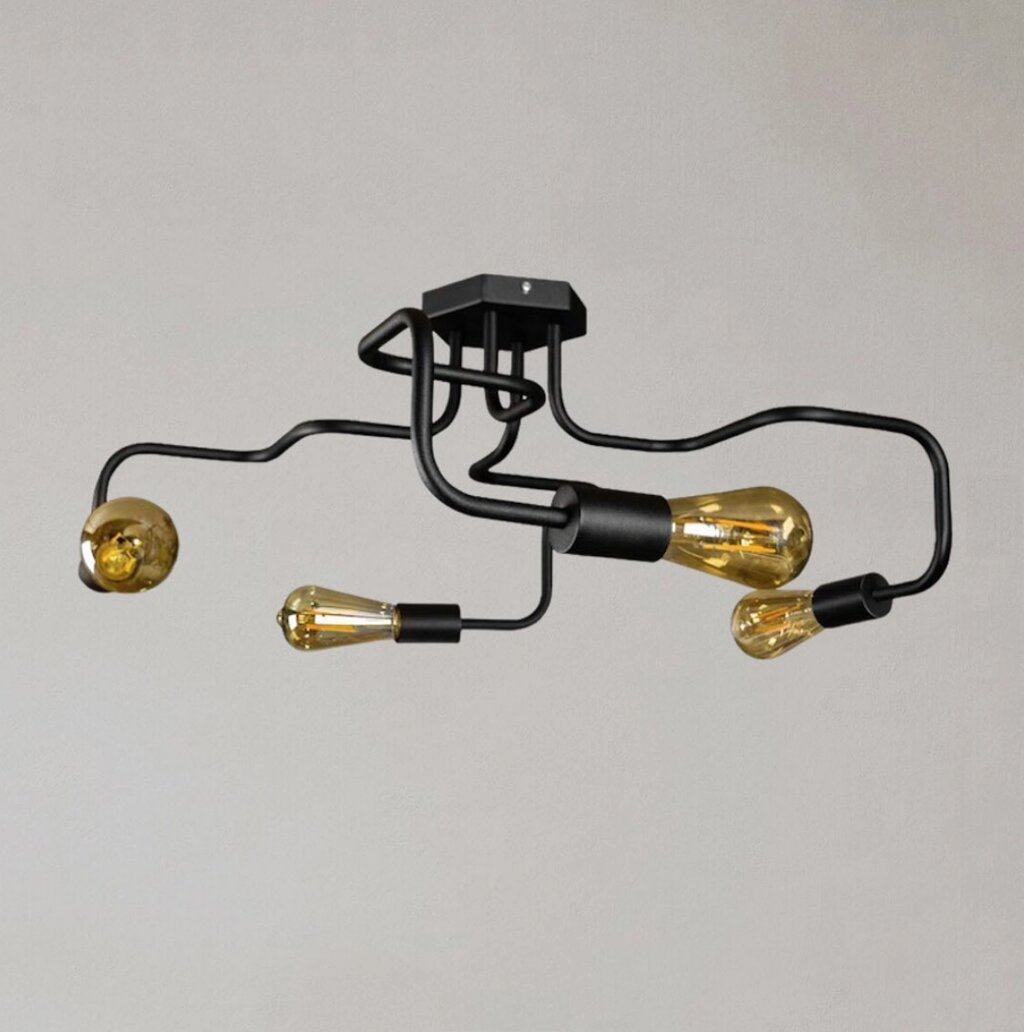 Люстра лофт MSK Electric Laminari на чотири лампі павук NL 5526-4 від компанії інтернет-магазин "БИТПРОМТОРГ" - фото 1