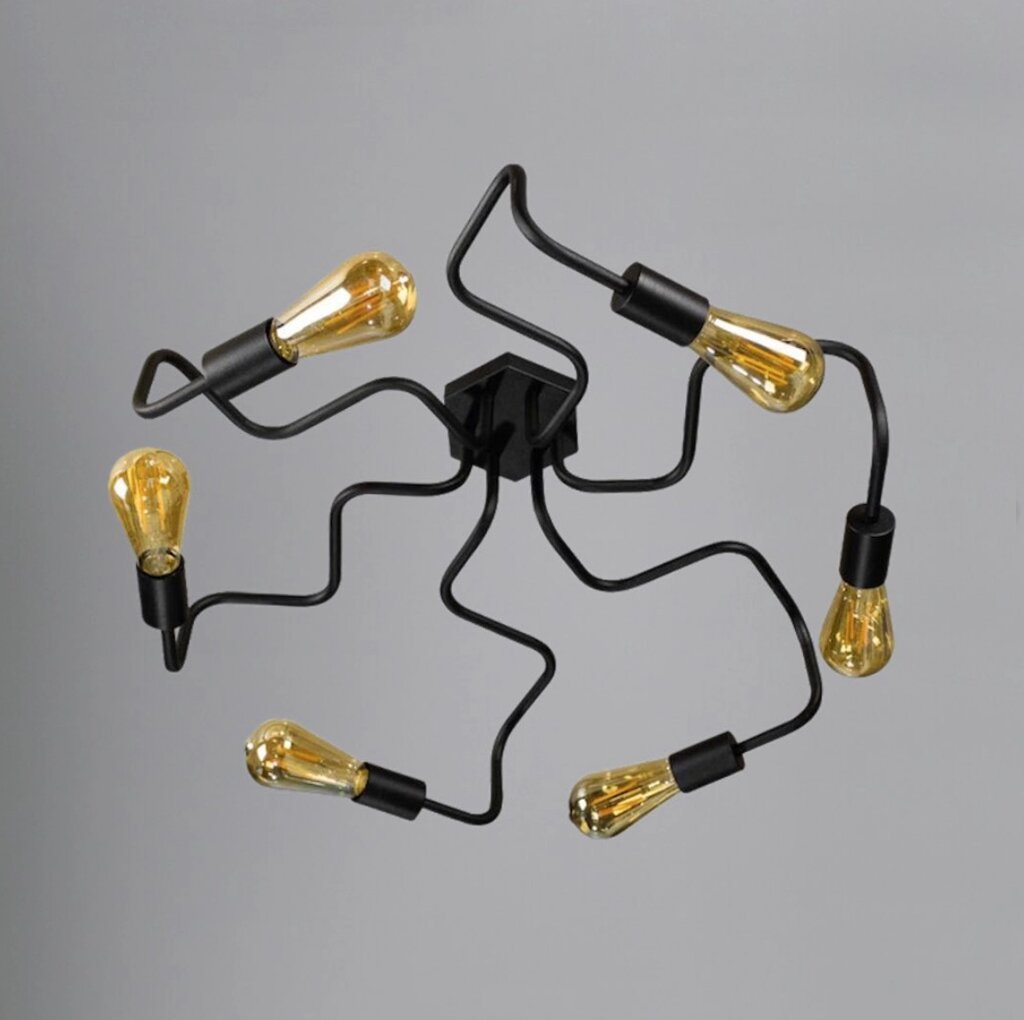 Люстра лофт MSK Electric Laminari на шість ламп павук NL5526-6 від компанії інтернет-магазин "БИТПРОМТОРГ" - фото 1