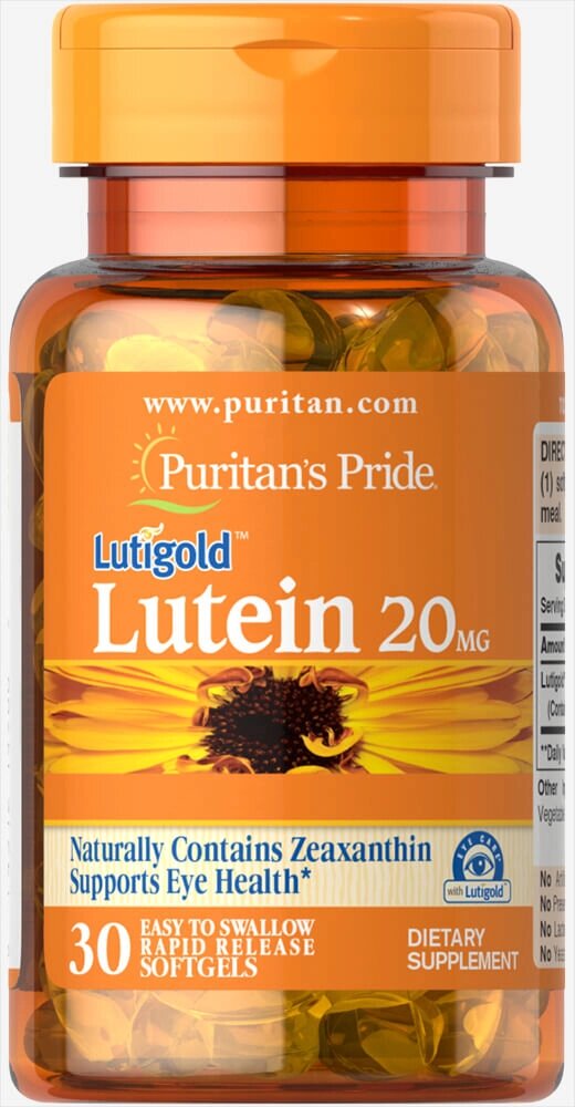 Лютеїн для зору із зеаксантином Lutein with Zeaxanthin Puritan's Pride 20 мг 30 капсул (32030) від компанії інтернет-магазин "БИТПРОМТОРГ" - фото 1