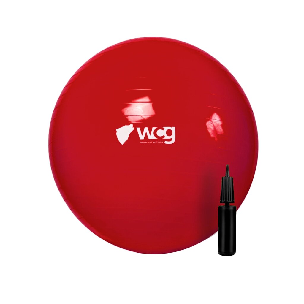 М'яч для фітнесу (фітбол) WCG 75 Anti-Burst 300кг Червоний + насос від компанії інтернет-магазин "БИТПРОМТОРГ" - фото 1