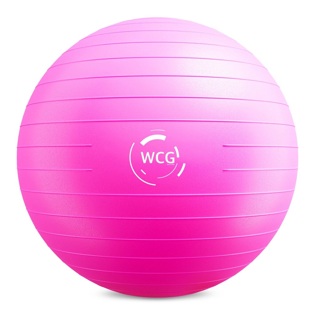 М'яч для фітнесу (фітбол) WCG 75 Anti-Burst 300кг Рожевий від компанії інтернет-магазин "БИТПРОМТОРГ" - фото 1