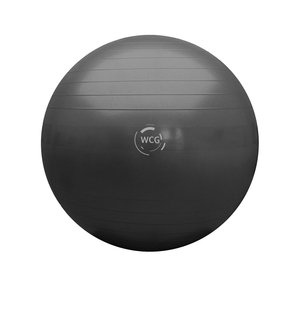 М'яч для фітнесу (фітбол) WCG 85 Anti-Burst 300кг Графіт від компанії інтернет-магазин "БИТПРОМТОРГ" - фото 1