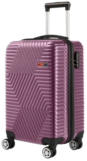 Мала пластикова валіза на колесах 45L GD Polo фіолетова від компанії інтернет-магазин "БИТПРОМТОРГ" - фото 1