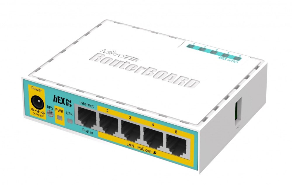 Маршрутизатор MikroTik hEX PoE lite 5xFE/PoE, 1xUSB, RouterOS L4 (RB750UPr2) від компанії інтернет-магазин "БИТПРОМТОРГ" - фото 1