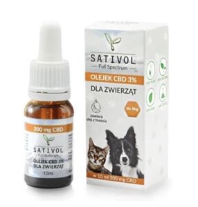 Масло КБД CBD oil для тварин 3% Sativol Full Spectrum Польща