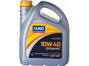 Масло моторне напівсинтетичне DYNAMIC 10W-40 API SG/CD 4,0 л ТМ Yuko