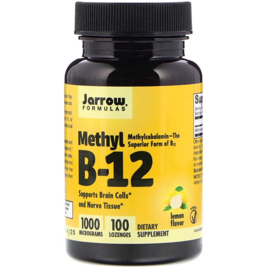 Метил B-12 зі смаком лимона, 1000 мкг, Methyl B-12, Jarrow Formulas, 100 льодяників від компанії інтернет-магазин "БИТПРОМТОРГ" - фото 1