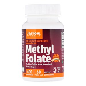 Метил фолієва кислота / Метилфолат Jarrow Formulas 400 мкг Methyl Folate 60 гелевих капсул (JRW30006)