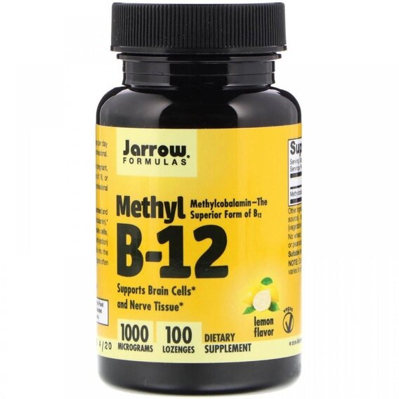 Метілкобаламін Jarrow Formulas Methyl B-12 1000 mcg 100 Lozenges Lemon Flavor від компанії інтернет-магазин "БИТПРОМТОРГ" - фото 1