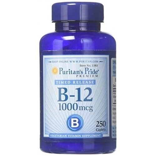 Метілкобаламін Puritan's Pride Vitamin B-12 1000 mcg 250 Caplets від компанії інтернет-магазин "БИТПРОМТОРГ" - фото 1