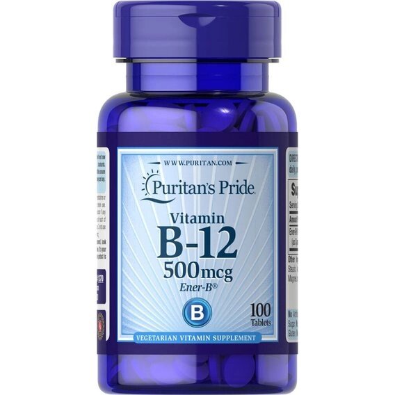 Метілкобаламін Puritan's Pride Vitamin B-12 500 mcg 100 Tabs від компанії інтернет-магазин "БИТПРОМТОРГ" - фото 1