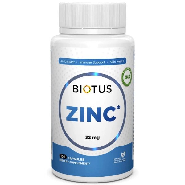 Мікроелемент Цинк Biotus Zinc 32 mg 100 Caps BIO-531019 від компанії інтернет-магазин "БИТПРОМТОРГ" - фото 1