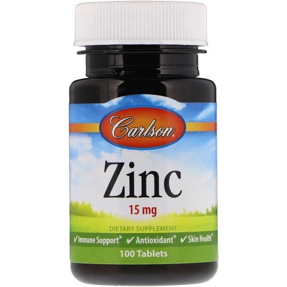 Мікроелемент Цинк Carlson Labs Zinc 15 mg 100 Tabs від компанії інтернет-магазин "БИТПРОМТОРГ" - фото 1