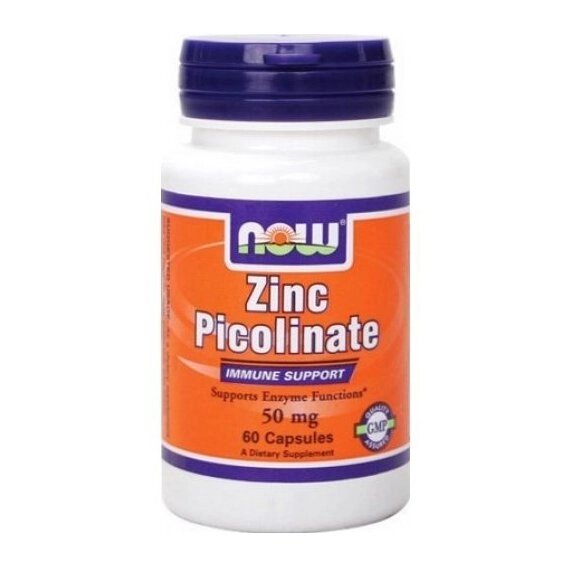 Мікроелемент Цинк NOW Foods Zinc Picolinate 50 mg 60 Caps від компанії інтернет-магазин "БИТПРОМТОРГ" - фото 1