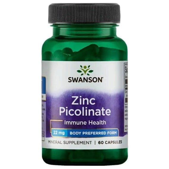 Мікроелемент Цинк Swanson Zinc Picolinate Body Preferred Form 22 mg 60 Caps SWA-11113 від компанії інтернет-магазин "БИТПРОМТОРГ" - фото 1