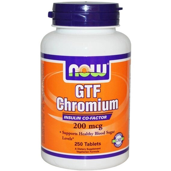 Мікроелемент Хром NOW Foods GTF Chromium 200 mcg 250 Tabs від компанії інтернет-магазин "БИТПРОМТОРГ" - фото 1