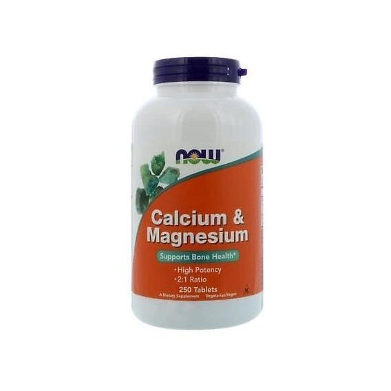 Мікроелемент Кальцій NOW Foods Calcium & Magnesium, 500/250 mg 250 Tabs від компанії інтернет-магазин "БИТПРОМТОРГ" - фото 1