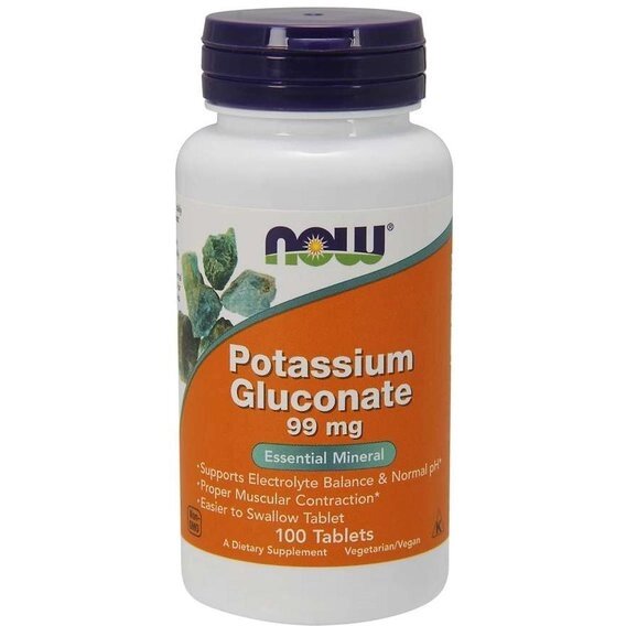 Мікроелемент Калій NOW Foods Potassium Gluconate 99 mg 100 Tabs від компанії інтернет-магазин "БИТПРОМТОРГ" - фото 1