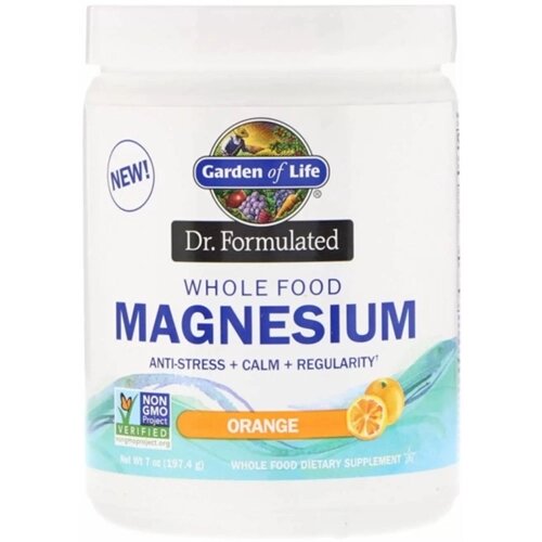 Мікроелемент магній Garden of Life Dr. Formulated Whole Food Magnesium Powder 197 g /14 servings/ Orange від компанії інтернет-магазин "БИТПРОМТОРГ" - фото 1