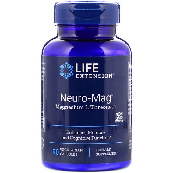 Мікроелемент Магній Life Extension Neuro-Mag, Magnesium L-Threonate 90 Veg Caps LEX16039 від компанії інтернет-магазин "БИТПРОМТОРГ" - фото 1