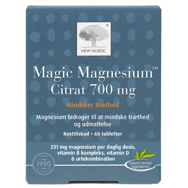 Мікроелемент Магній New Nordic Magic Magnesium Citrat 700 mg 60 Tabs від компанії інтернет-магазин "БИТПРОМТОРГ" - фото 1