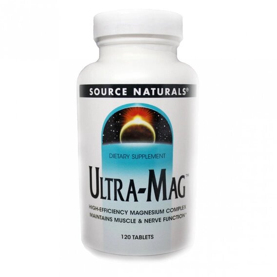 Мікроелемент Магній Source Naturals Ultra-Mag 120 Tabs від компанії інтернет-магазин "БИТПРОМТОРГ" - фото 1