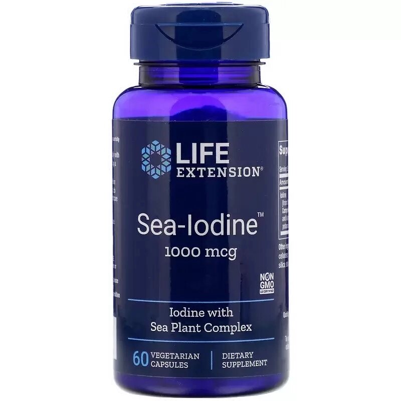 Мікроелемент Йод Life Extension Sea-Iodine 1000 mcg 60 Veg Caps від компанії інтернет-магазин "БИТПРОМТОРГ" - фото 1