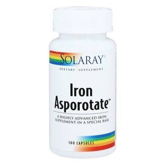 Мікроелемент Залізо Solaray Iron Asporotate 18 mg 100 Caps SOR-04600 від компанії інтернет-магазин "БИТПРОМТОРГ" - фото 1