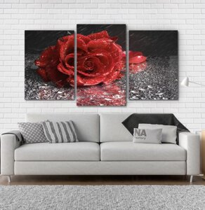 Модульна картина Poster-land Квіти Роза (53х100см) Art-85_3