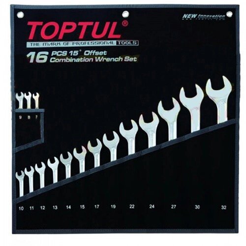 Набір ключів рожково-накидних TOPTUL 16 шт. 7-32 Hi-Performance GPAX1601 від компанії інтернет-магазин "БИТПРОМТОРГ" - фото 1