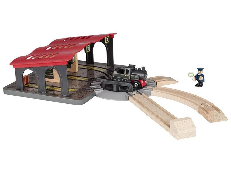 Набір локомотивне депо для дерев'яної залізниці Playtive Junior від компанії інтернет-магазин "БИТПРОМТОРГ" - фото 1