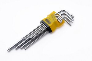 Набір торцевих ключів СИЛА Torx T10, T15, T20, T25, T27, T30, T40, T45, T50 довгих CrV 9 шт (042581)