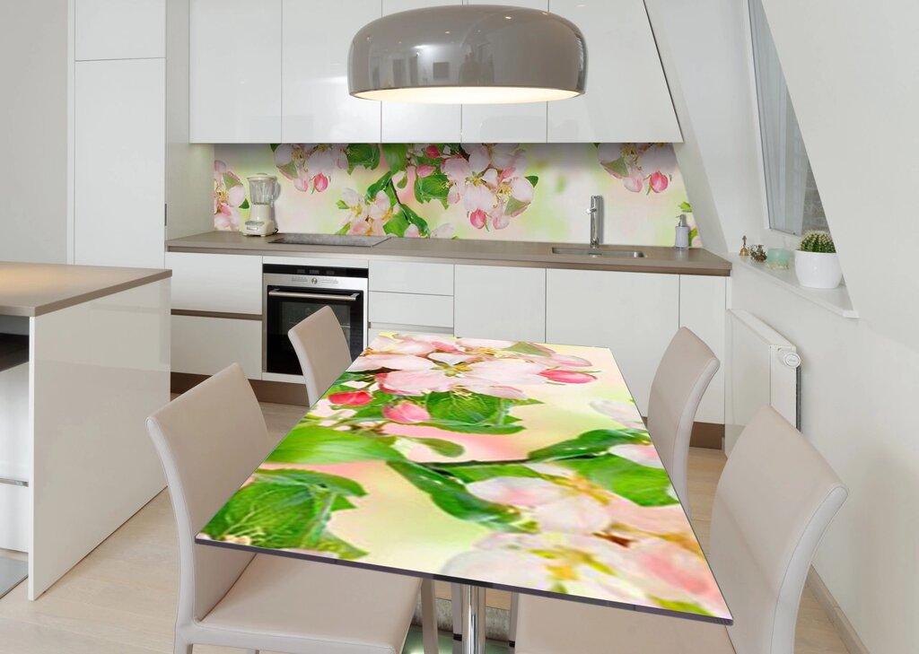 Наклейка 3Д вінілова на стіл Zatarga « Вишневий аромат » 600х1200 мм для будинків, квартир, столів, кав'ярень, кафе від компанії інтернет-магазин "БИТПРОМТОРГ" - фото 1