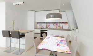 Наліпка 3Д вінілова на стіл Zatarga «Акварельний Париж під цеглу» 600х1200 мм для будинків, квартир, столів,
