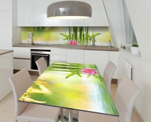 Наліпка 3Д вінілова на стіл Zatarga «Бамбукові стрижні» 600х1200 мм для будинків, квартир, столів, кофеєнь,