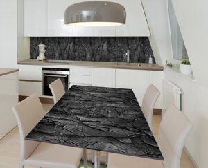 Наліпка 3Д вінілова на стіл Zatarga «Деревне вугілля» 600х1200 мм для будинків, квартир, столів, кофеєнь,