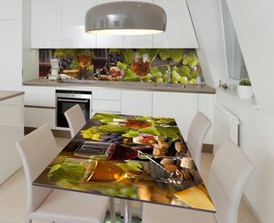 Наліпка 3Д виниловая на стол Zatarga «Душа винодела» 600х1200 мм для домов, квартир, столов, кофейн, кафе