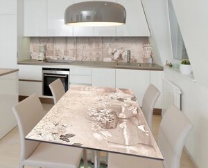Наліпка 3Д виниловая на стол Zatarga «Французские фрески» 600х1200 мм для домов, квартир, столов, кофейн,